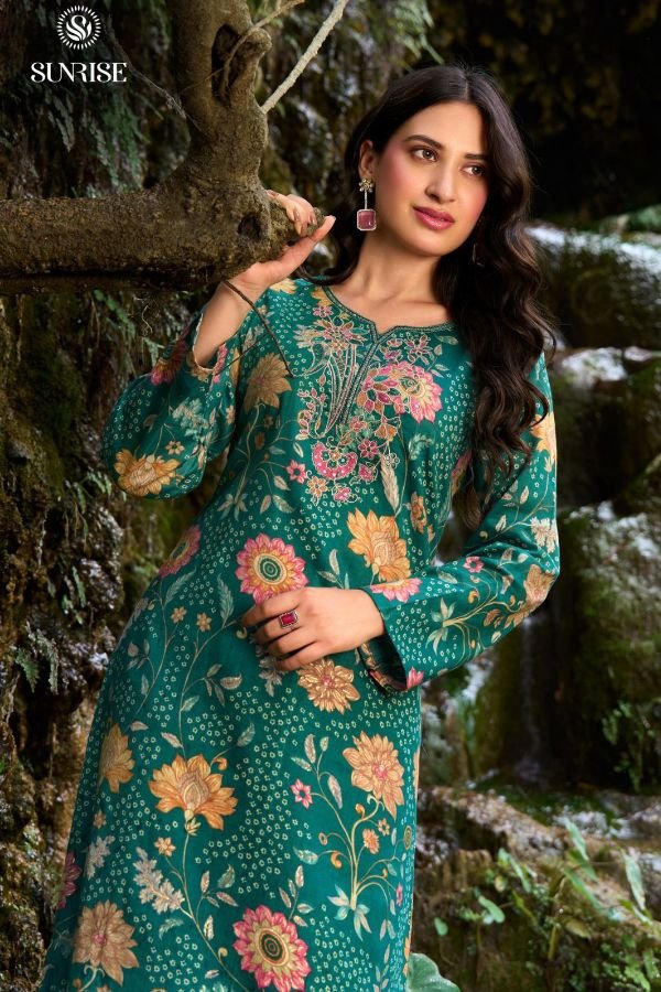 Sunrise Creation Sania 13 Jam Satin Ladies Suit 13008