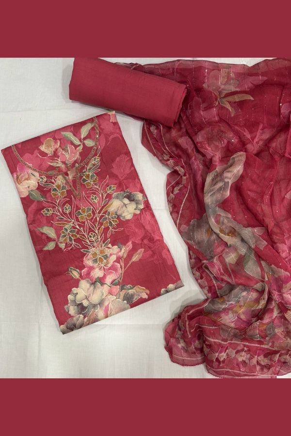 Sunrise Creation Sania 13 Jam Satin Suit 13007
