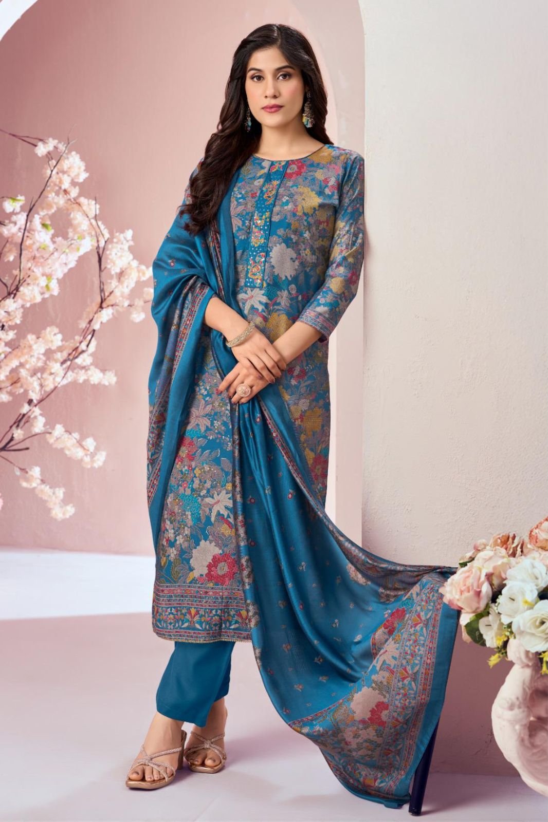 Sunrise Creation Sumaira Once Again Modal Silk Suit 1002