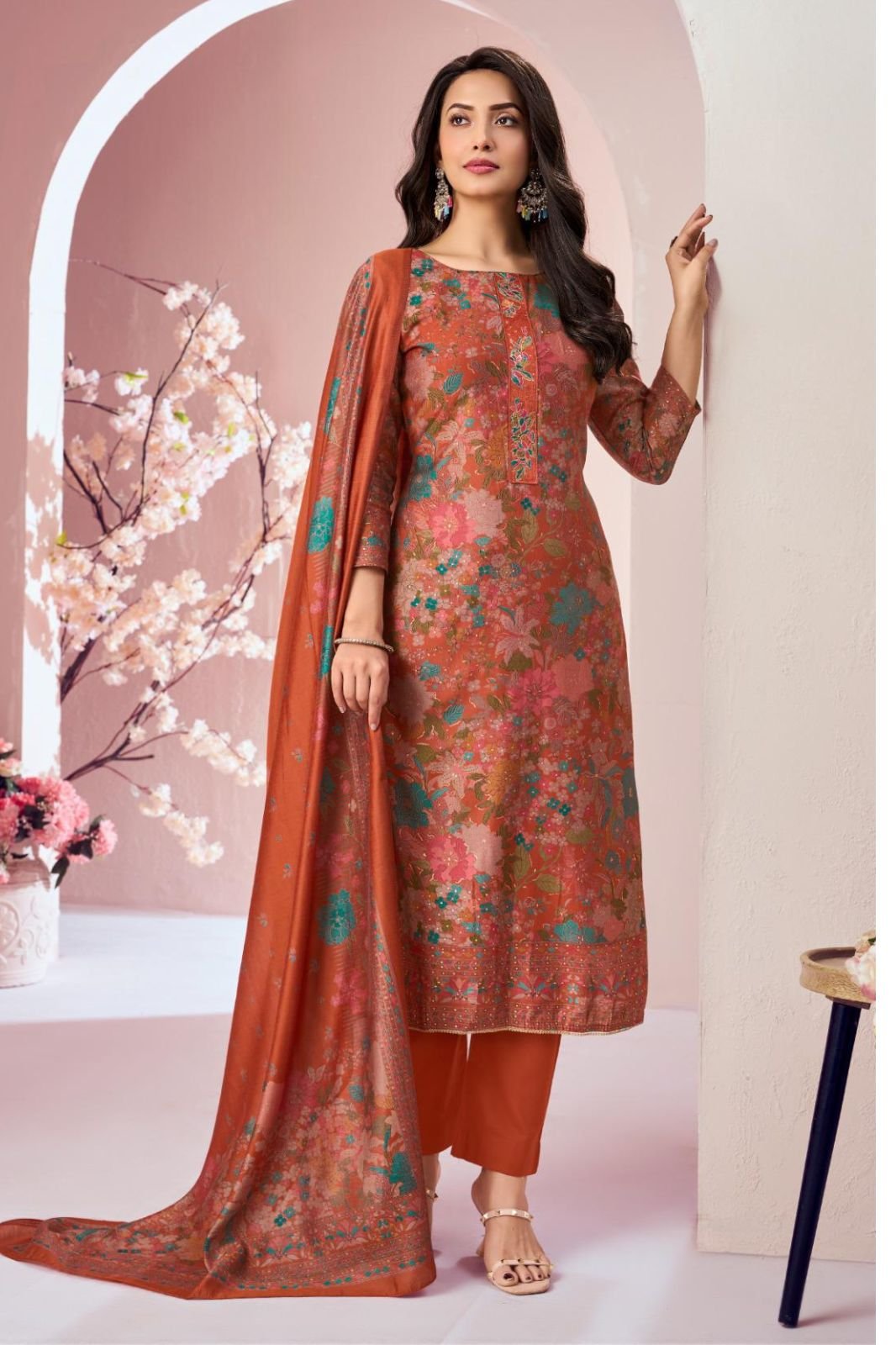 Sunrise Creation Sumaira Once Again Modal Silk Suit 1003