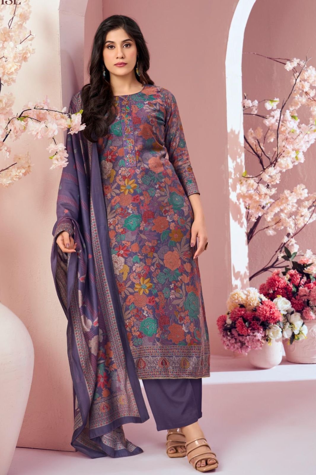 Sunrise Creation Sumaira Once Again Modal Silk Suit 1004