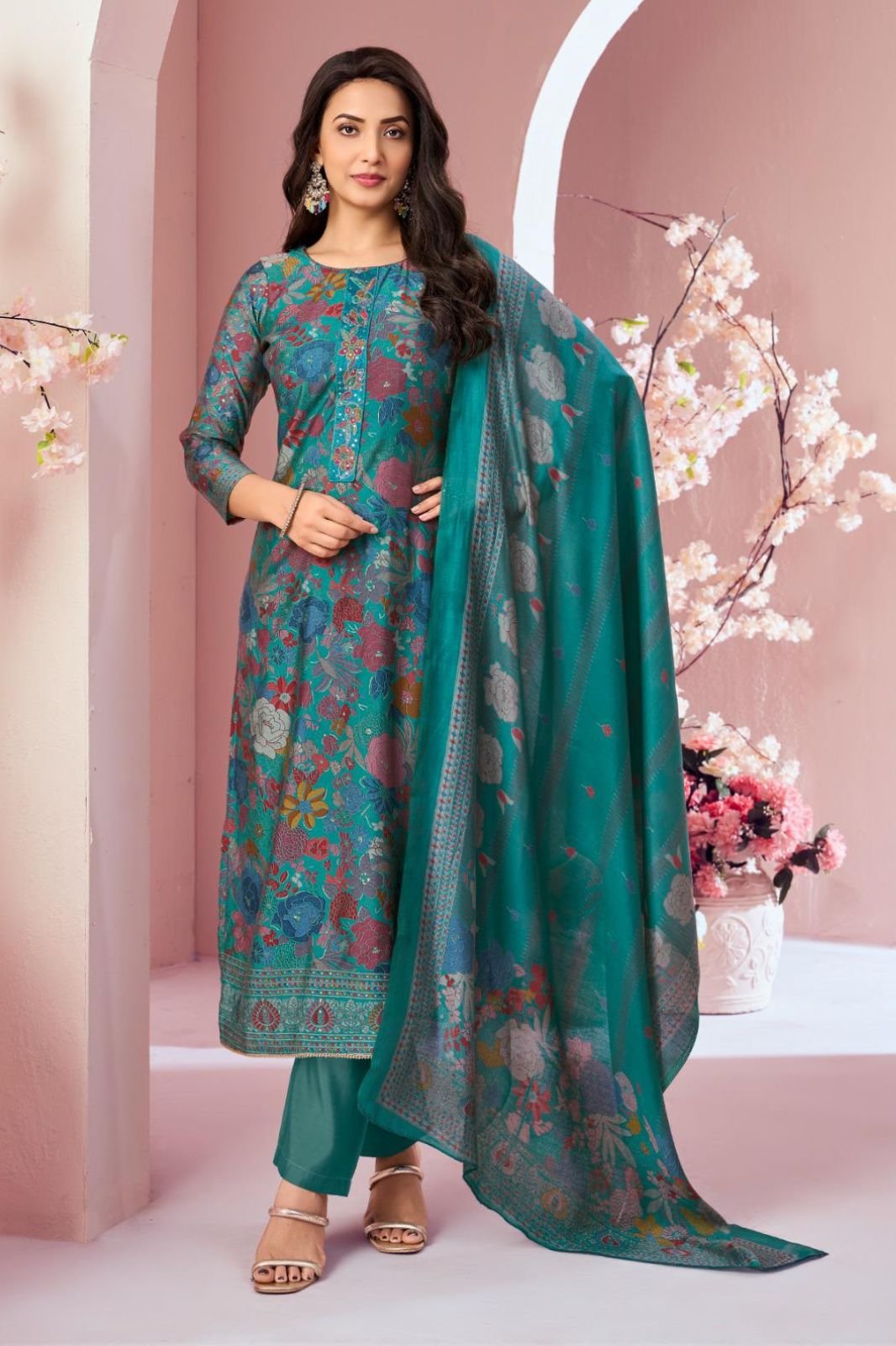 Sunrise Creation Sumaira Once Again Modal Silk Suit 1005