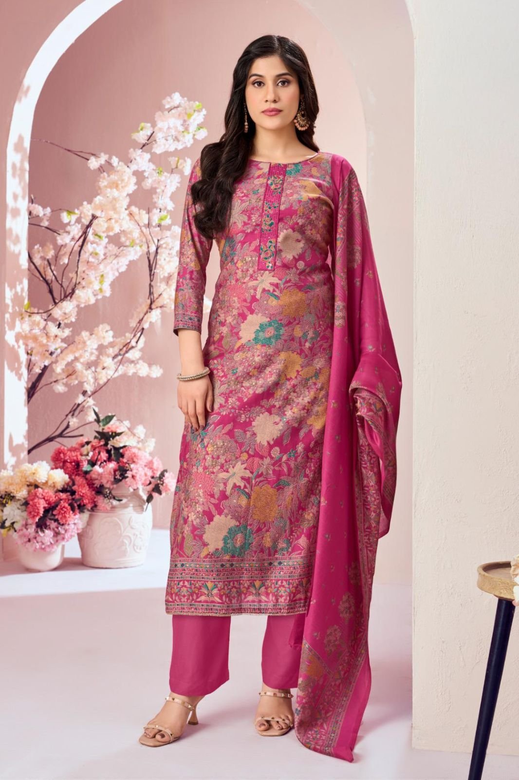 Sunrise Creation Sumaira Once Again Modal Silk Suit 1006