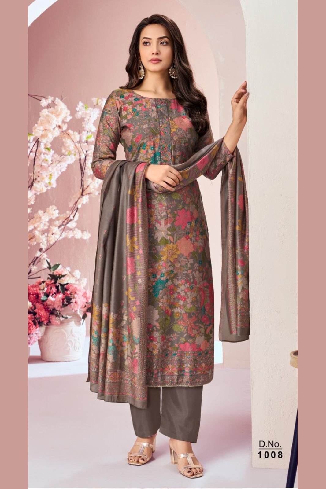 Sunrise Creation Sumaira Once Again Modal Silk Suit 1008