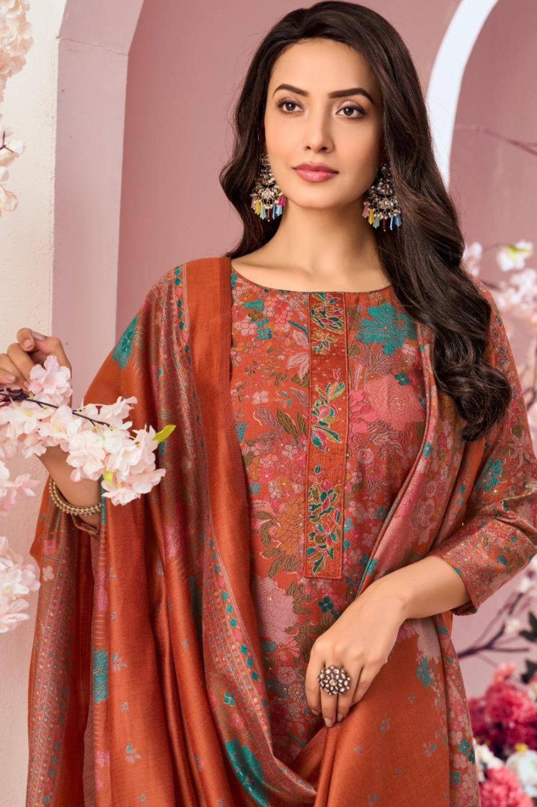 Sunrise Creation Sumaira Once Again Modal Silk Suit 1003