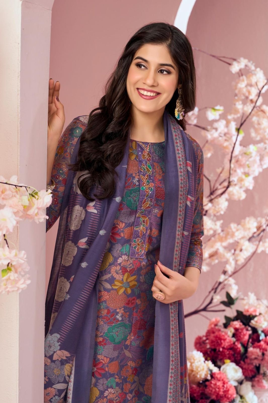 Sunrise Creation Sumaira Once Again Modal Silk Suit 1004