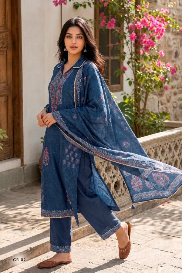 Varsha Fashion Grass Roots Muslin Ladies Suit GR-02