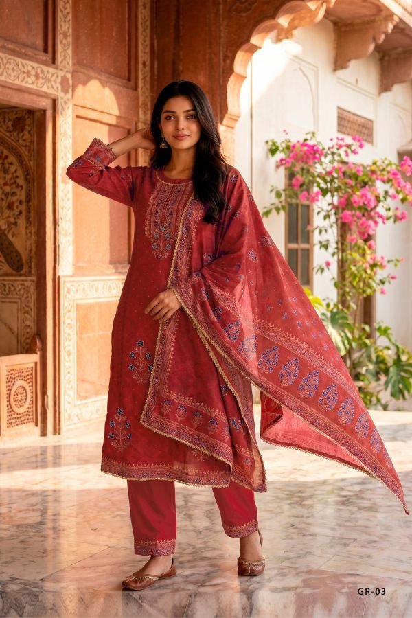 Varsha Fashion Grass Roots Muslin Ladies Suit GR-03