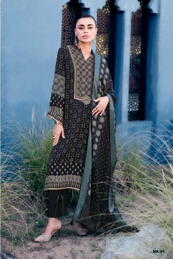 Varsha Fashion Mrittika Muslin Ladies Suit Mk-01