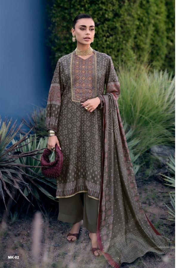 Varsha Fashion Mrittika Muslin Ladies Suit Mk-02