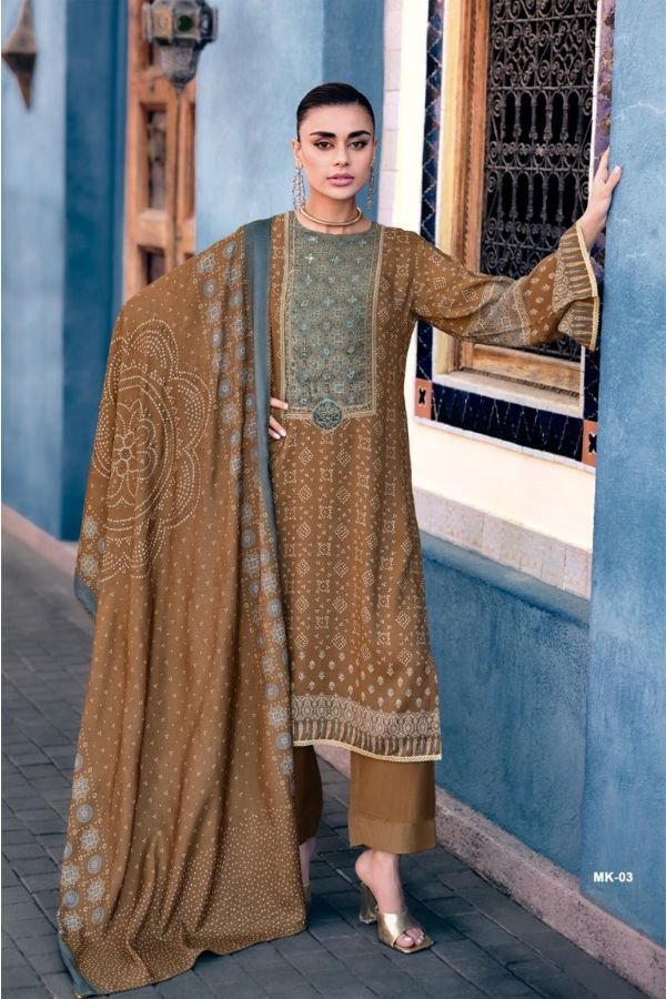 Varsha Fashion Mrittika Muslin Ladies Suit Mk-03