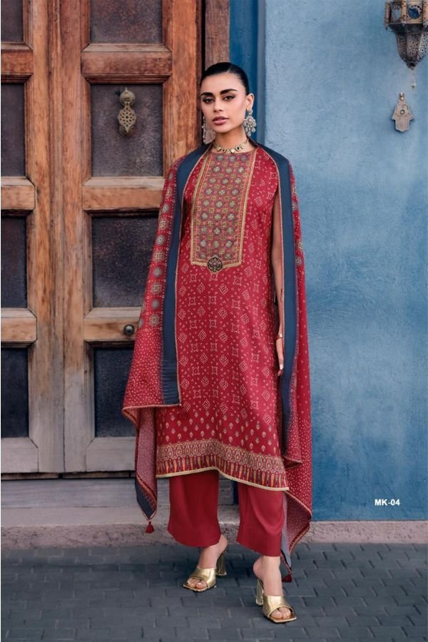Varsha Fashion Mrittika Muslin Ladies Suit Mk-04