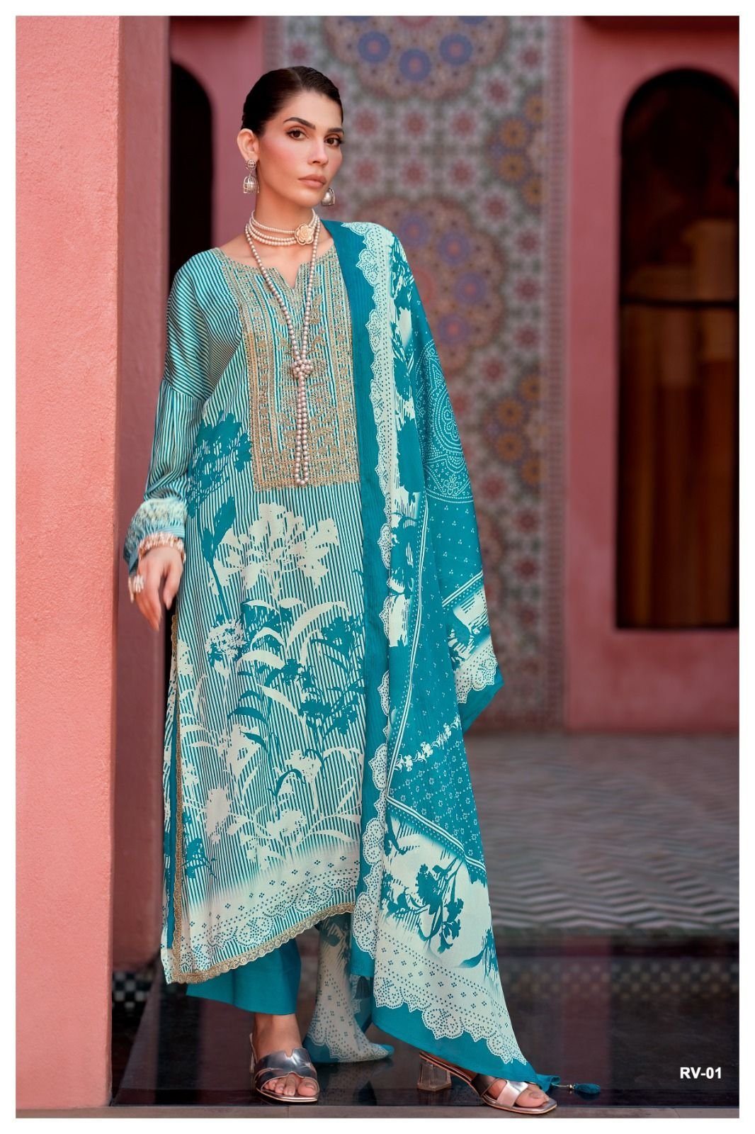 Varsha Fashion Rivera Muslin Ladies Salwar Suit RV-01