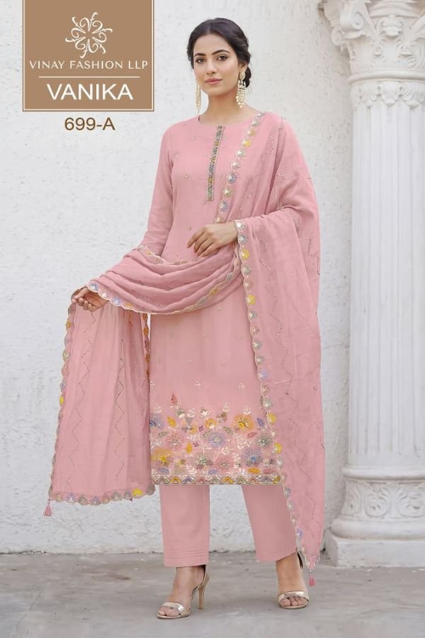 Vinay Fashion Kuleesh Vanika Mul Chanderi Ladies Suit 699-A