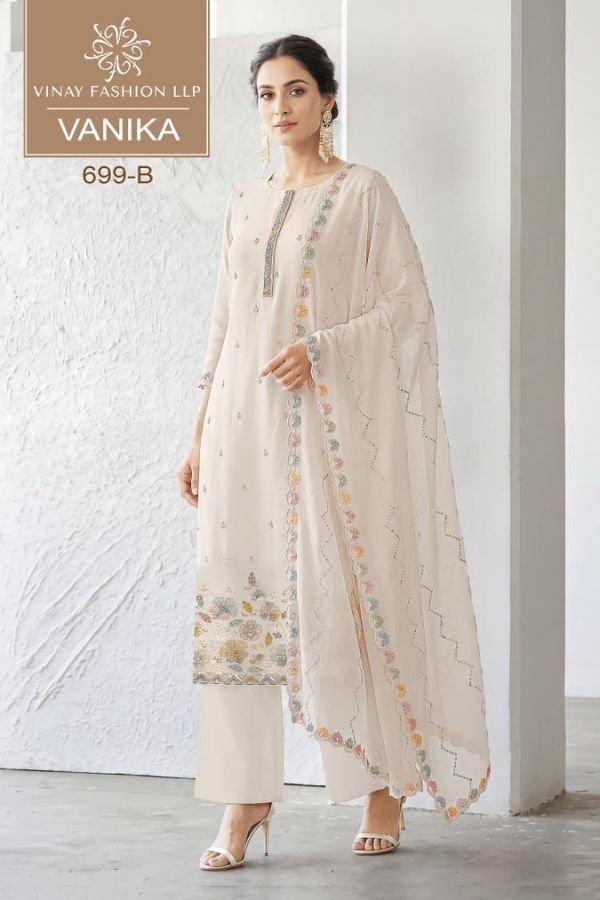 Vinay Fashion Kuleesh Vanika Mul Chanderi Ladies Suit 699-B