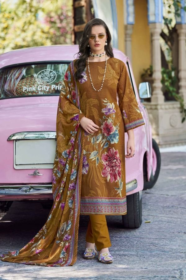 Zulfat Designer Studio Bahaar Pure Cotton Suit 656-002