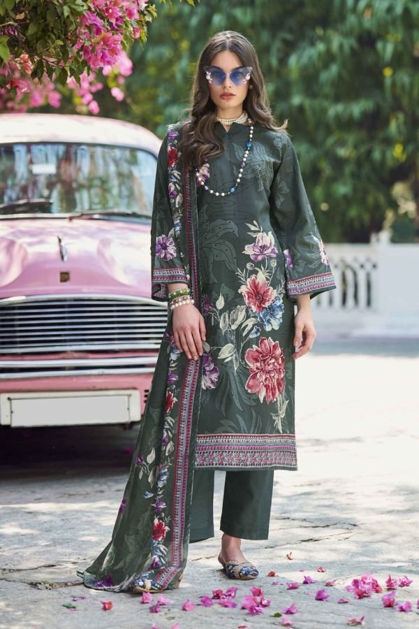Zulfat Designer Studio Bahaar Pure Cotton Suit 656-008