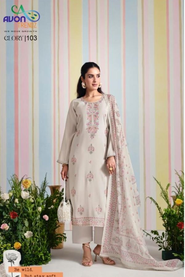 Avon Trendz Glory Mul Mul Ladies Salwar Suit 103