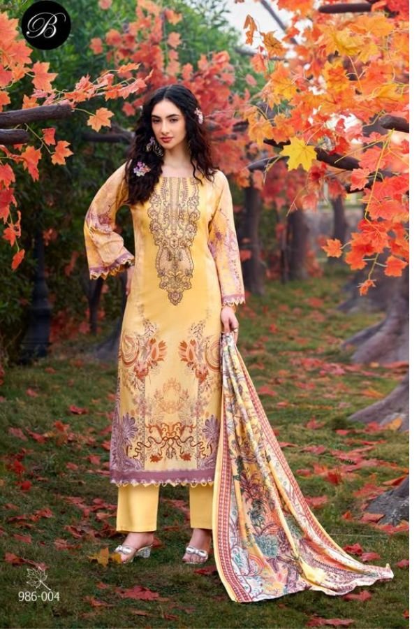 Belliza Designer Studio Naira Vol-146 Pure Cotton Suit 986-004