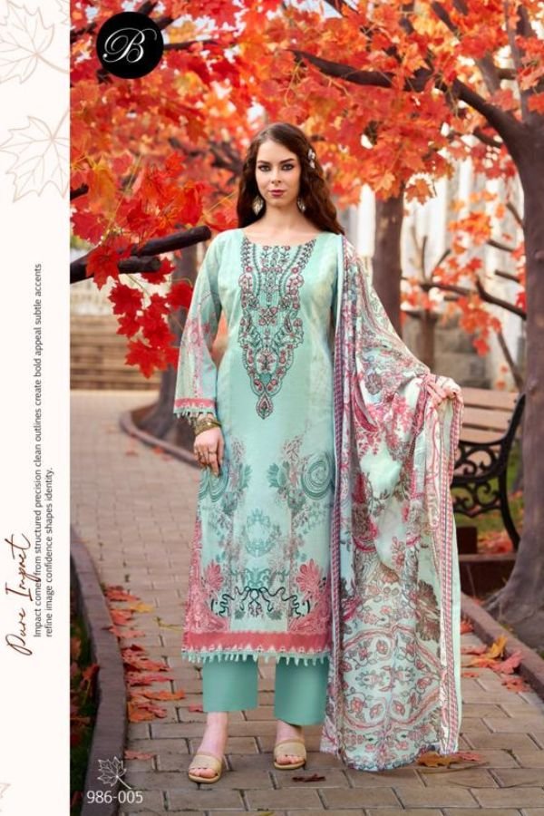 Belliza Designer Studio Naira Vol-146 Pure Cotton Suit 986-005