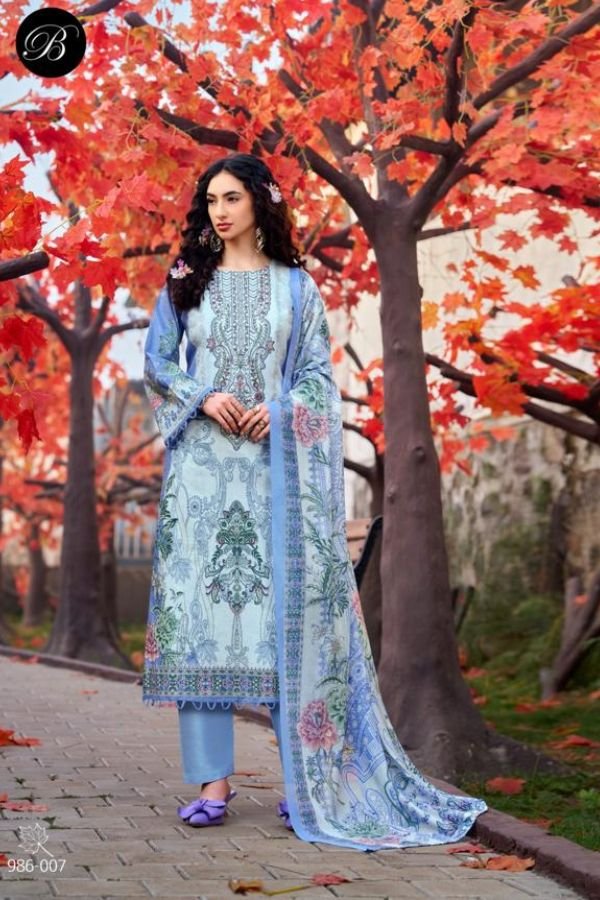 Belliza Designer Studio Naira Vol-146 Pure Cotton Suit 986-007