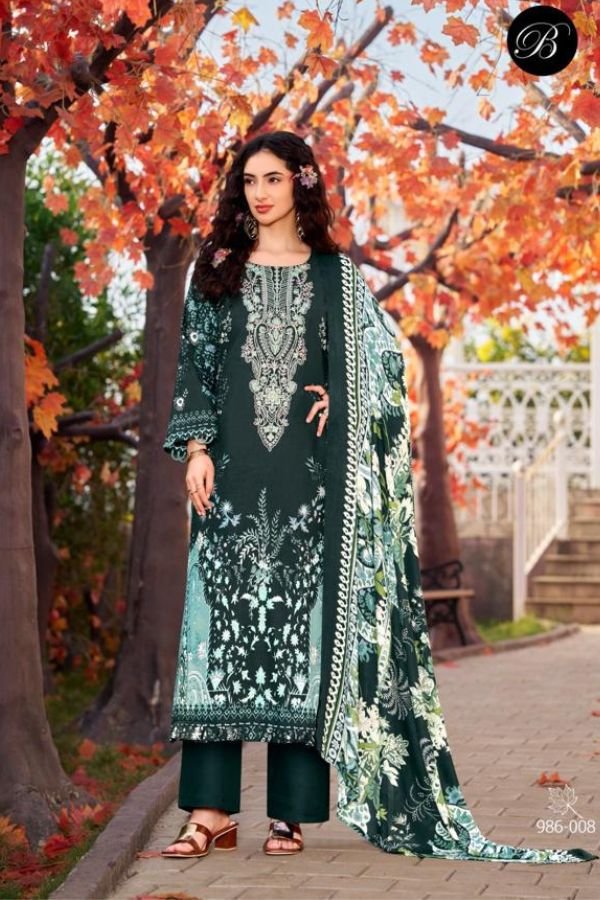Belliza Designer Studio Naira Vol-146 Pure Cotton Suit 986-008
