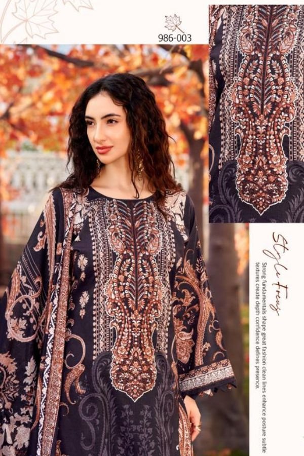 Belliza Designer Studio Naira Vol-146 Pure Cotton Suit 986-003