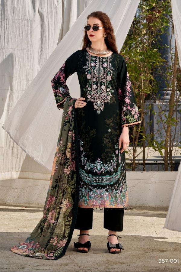 Belliza Designer Studio Naira Vol-147 Pure Cotton Suit 987-001