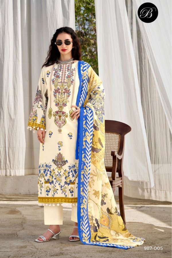 Belliza Designer Studio Naira Vol-147 Pure Cotton Suit 987-005