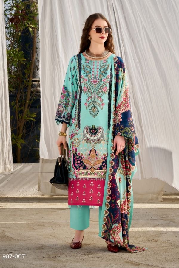 Belliza Designer Studio Naira Vol-147 Pure Cotton Suit 987-007
