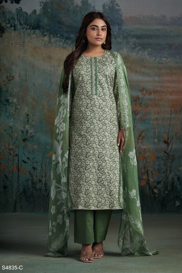 Ganga Fashion Aaditri S4835 Premium Cotton Suit S4835-C