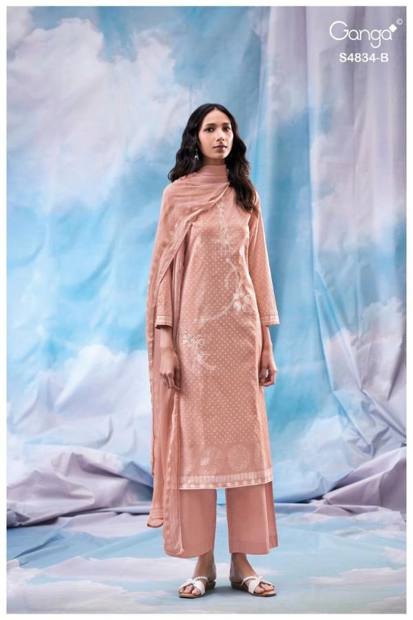 Ganga Fashion Aislinn S4834 Premium Cotton Suit S4834-B