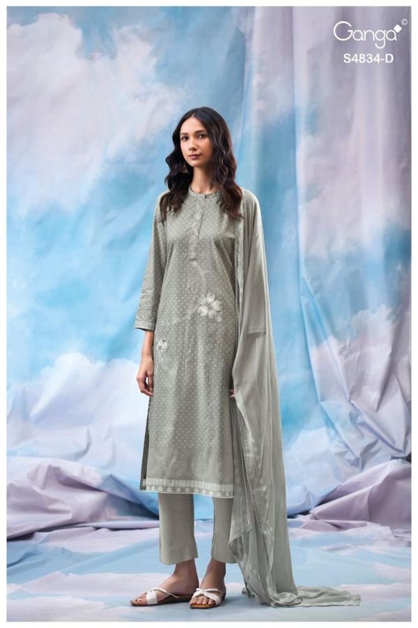 Ganga Fashion Aislinn S4834 Premium Cotton Suit S4834-D