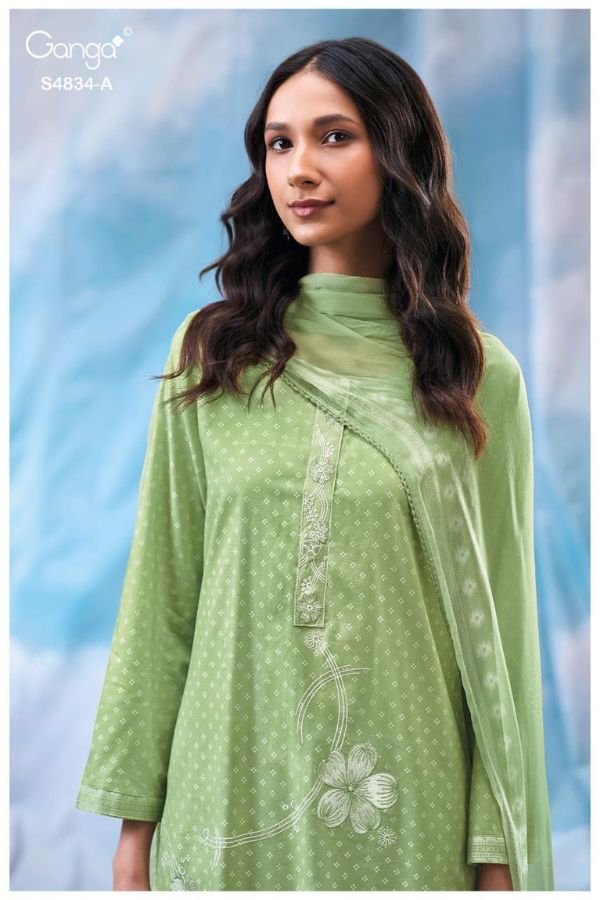 Ganga Fashion Aislinn S4834 Premium Cotton Suit S4834-A
