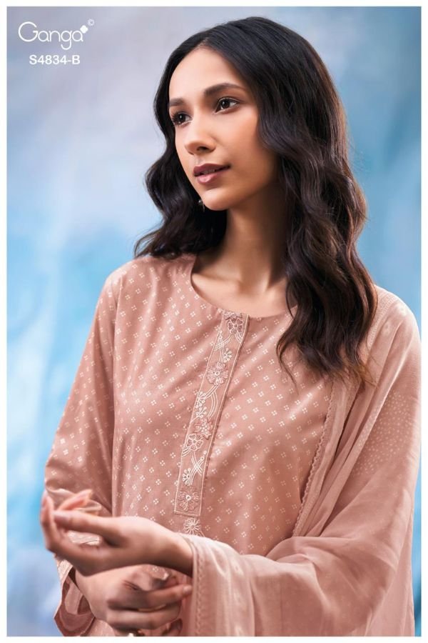 Ganga Fashion Aislinn S4834 Premium Cotton Suit S4834-B