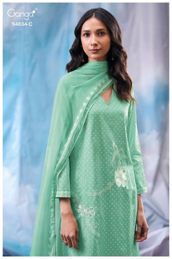 Ganga Fashion Aislinn S4834 Premium Cotton Suit S4834-C