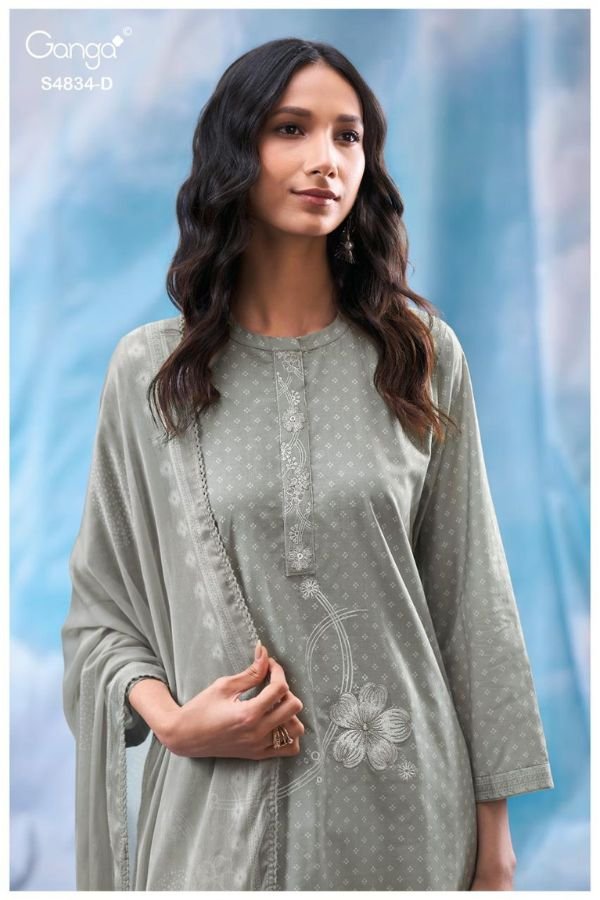 Ganga Fashion Aislinn S4834 Premium Cotton Suit S4834-D