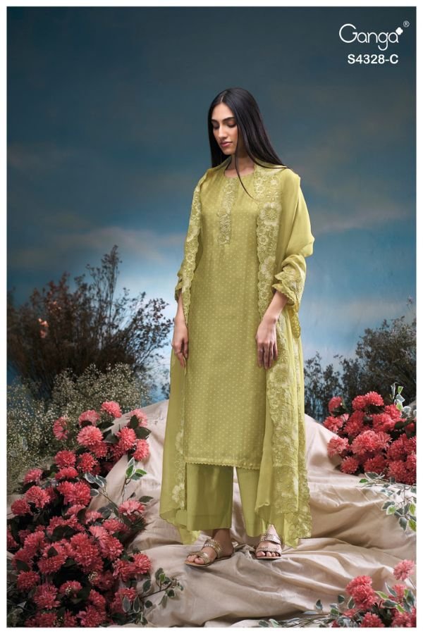 Ganga Fashion Aneaa S4328 Silk Ladies Suit S4328-C