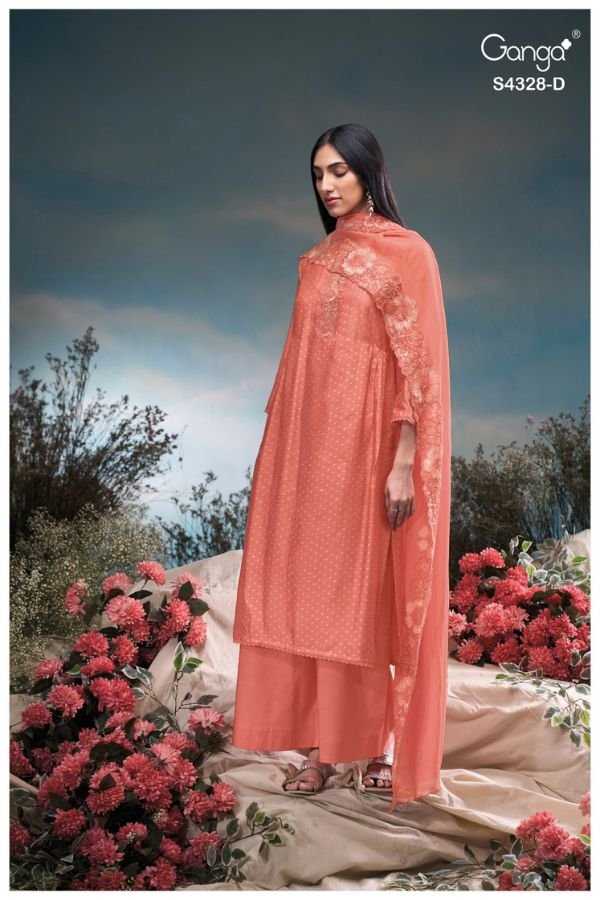 Ganga Fashion Aneaa S4328 Silk Ladies Suit S4328-D