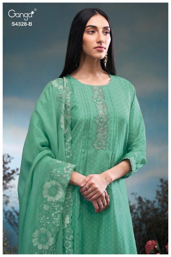 Ganga Fashion Aneaa S4328 Silk Ladies Suit S4328-B
