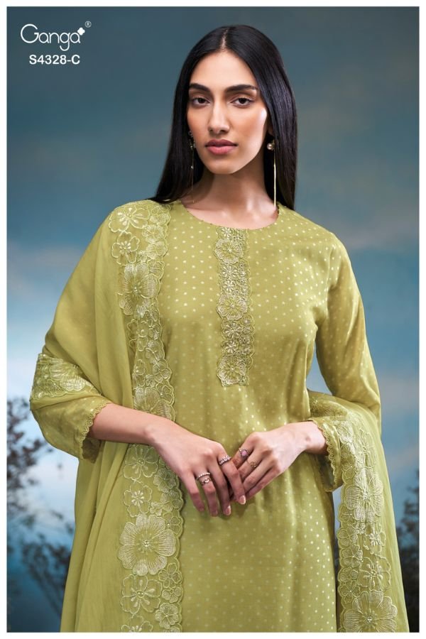Ganga Fashion Aneaa S4328 Silk Ladies Suit S4328-C