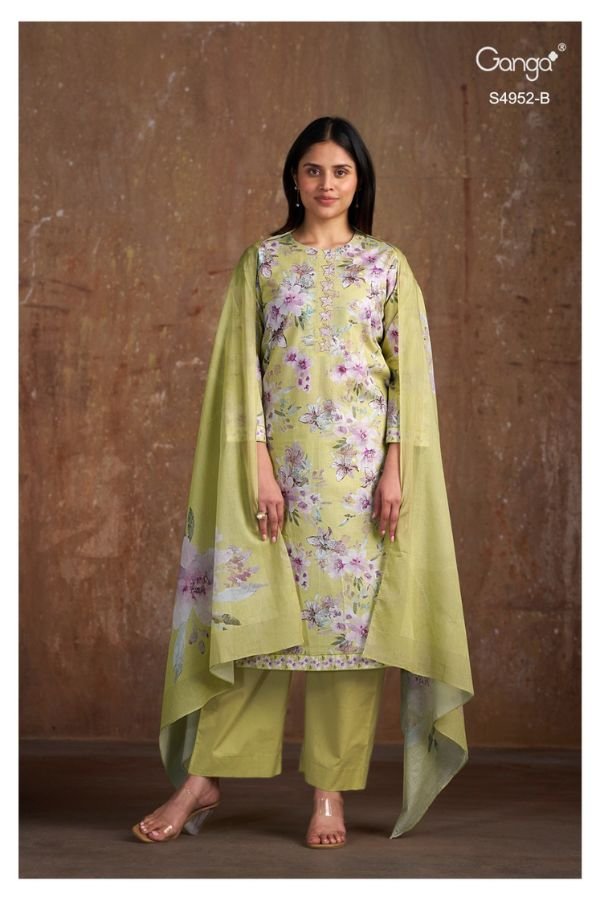 Ganga Fashion Binita S4952 Premium Cotton Suit S4952-B