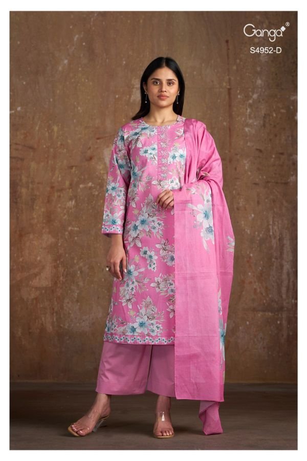 Ganga Fashion Binita S4952 Premium Cotton Suit S4952-D