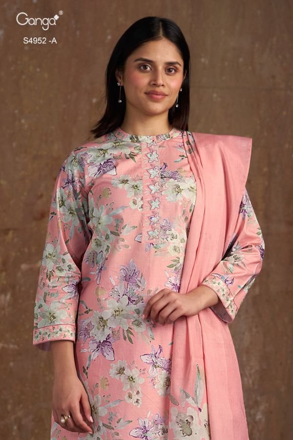 Ganga Fashion Binita S4952 Premium Cotton Suit S4952-A