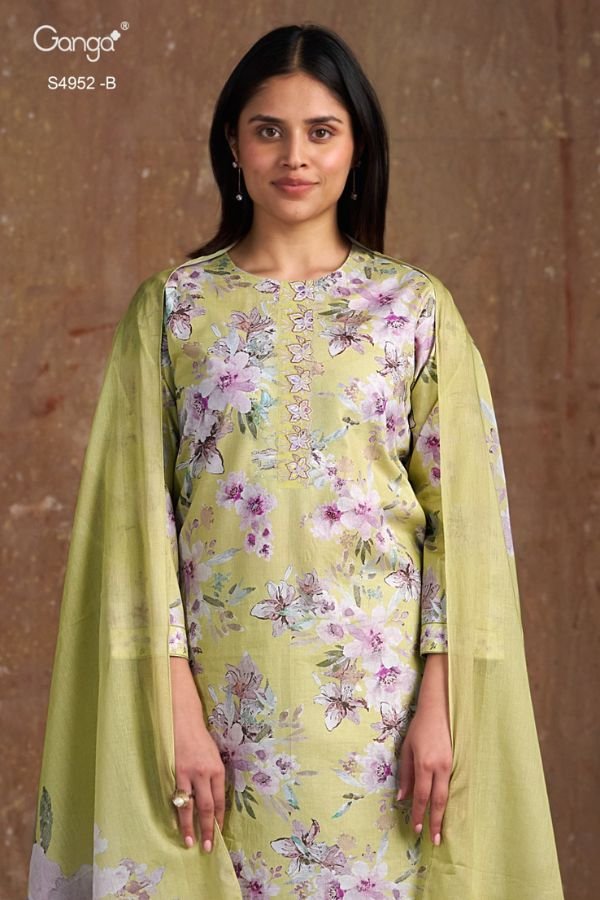 Ganga Fashion Binita S4952 Premium Cotton Suit S4952-B