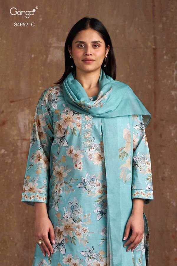 Ganga Fashion Binita S4952 Premium Cotton Suit S4952-C