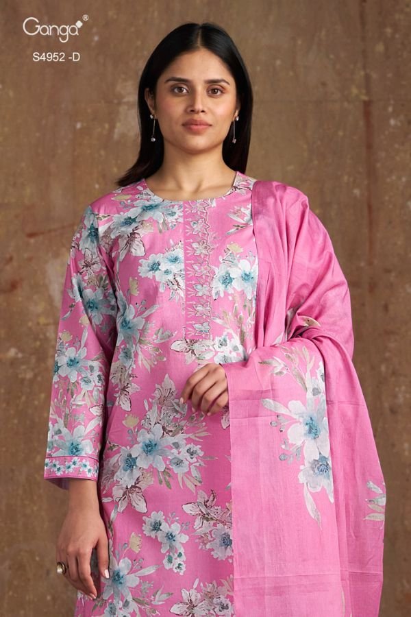 Ganga Fashion Binita S4952 Premium Cotton Suit S4952-D