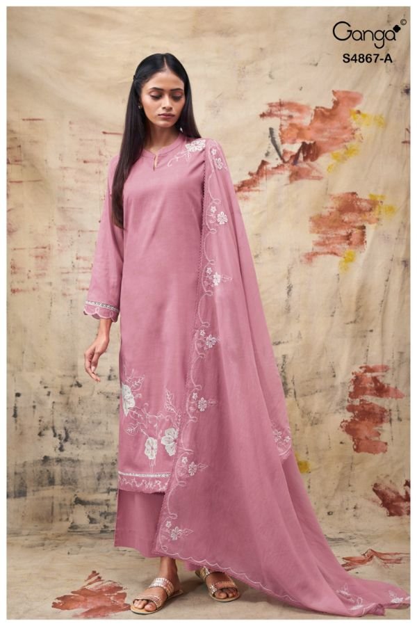 Ganga Fashion Charika S4867 Premium Pure Mul Suit S4867-A