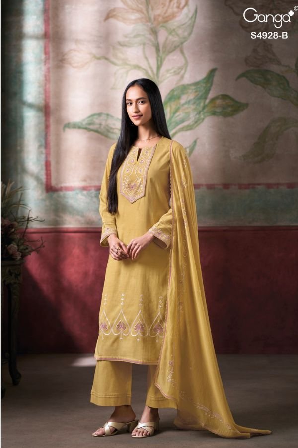 Ganga Fashion Ciraa S4928 Premium Pure Mul Suit S4928-B