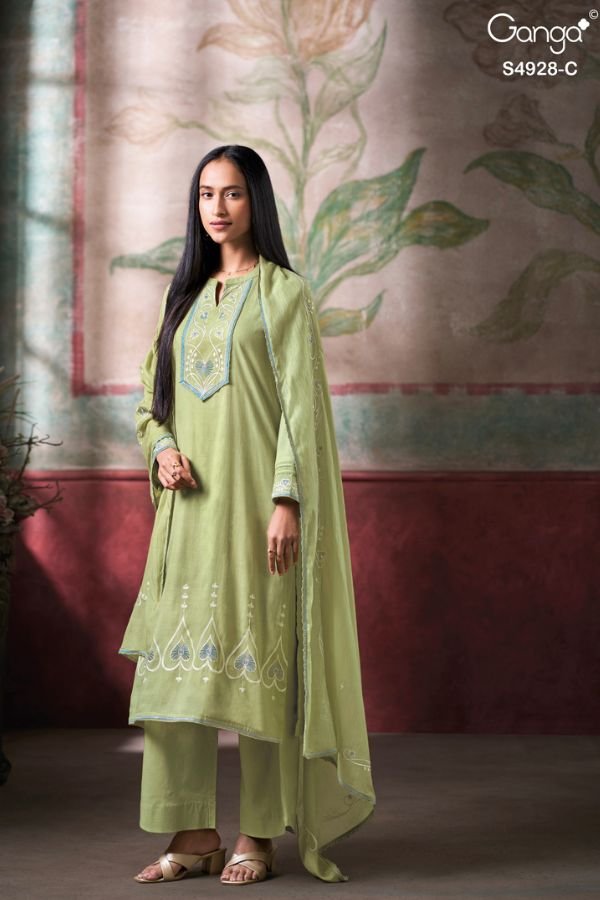 Ganga Fashion Ciraa S4928 Premium Pure Mul Suit S4928-C